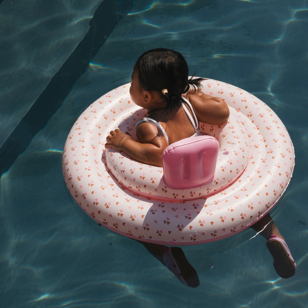 Baby Float - Pink - Cozy Hearts - 0/12 Months