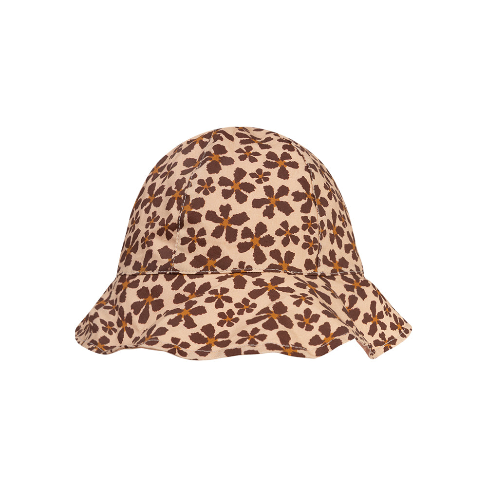 Floral patterned bucket hat on a white background