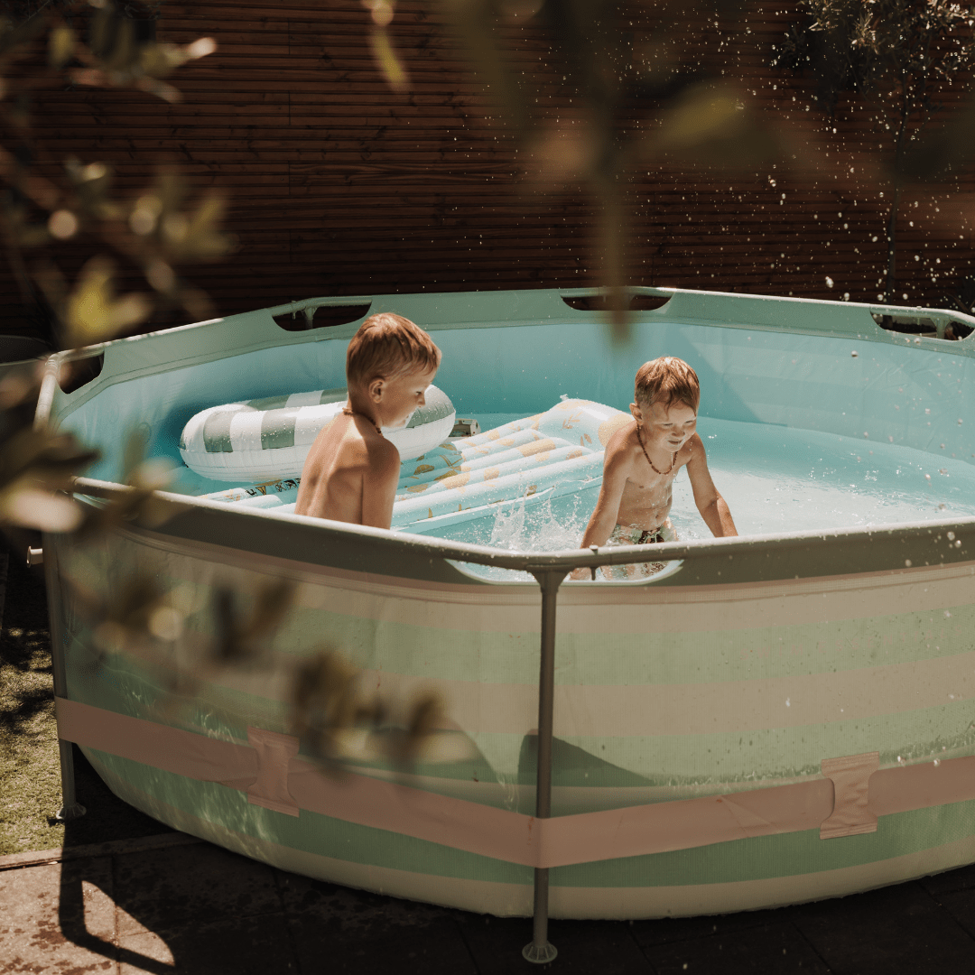 Frame Pool Round - Green/White - Essence -Ø 120 × 30"