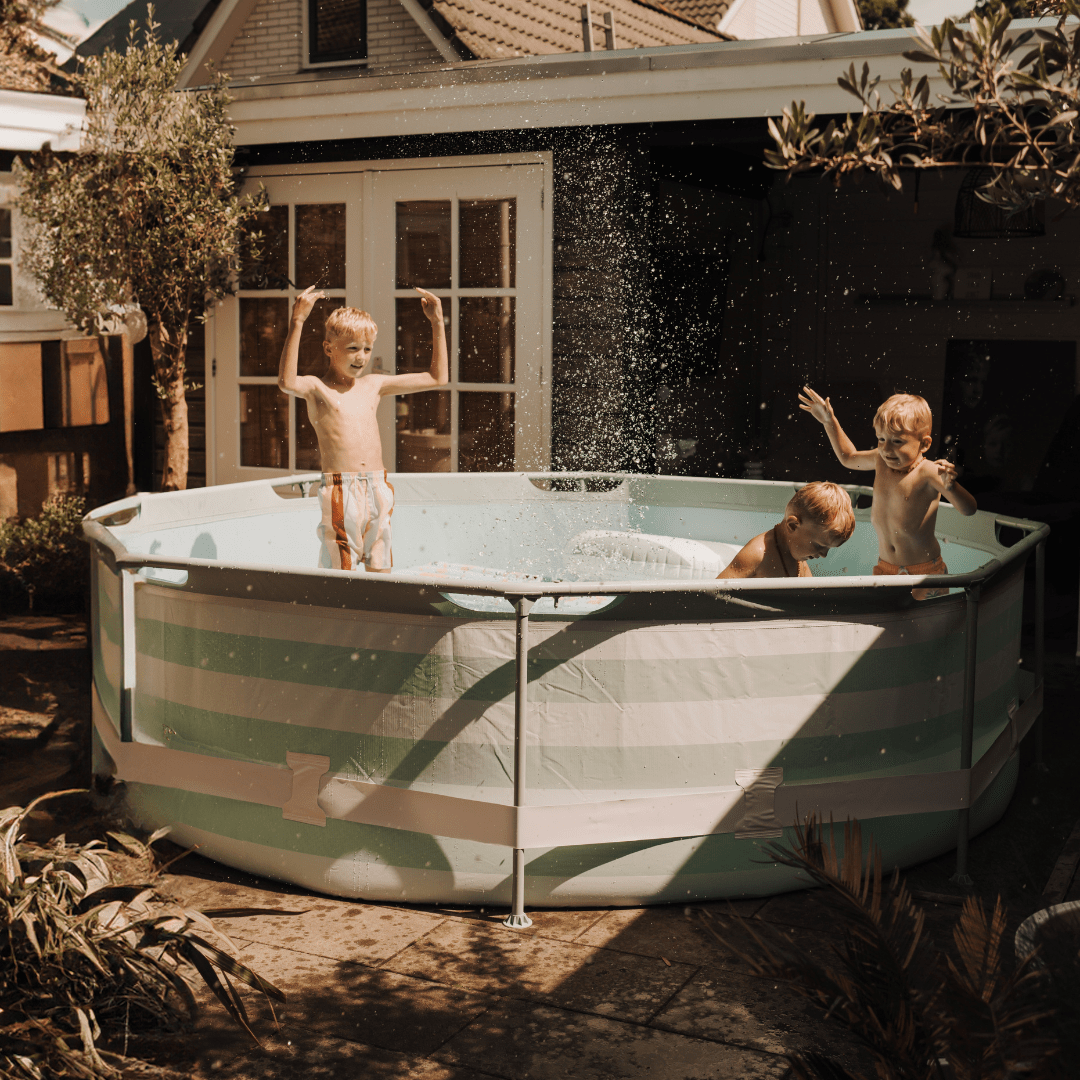 Frame Pool Round - Green/White - Essence -Ø 120 × 30"