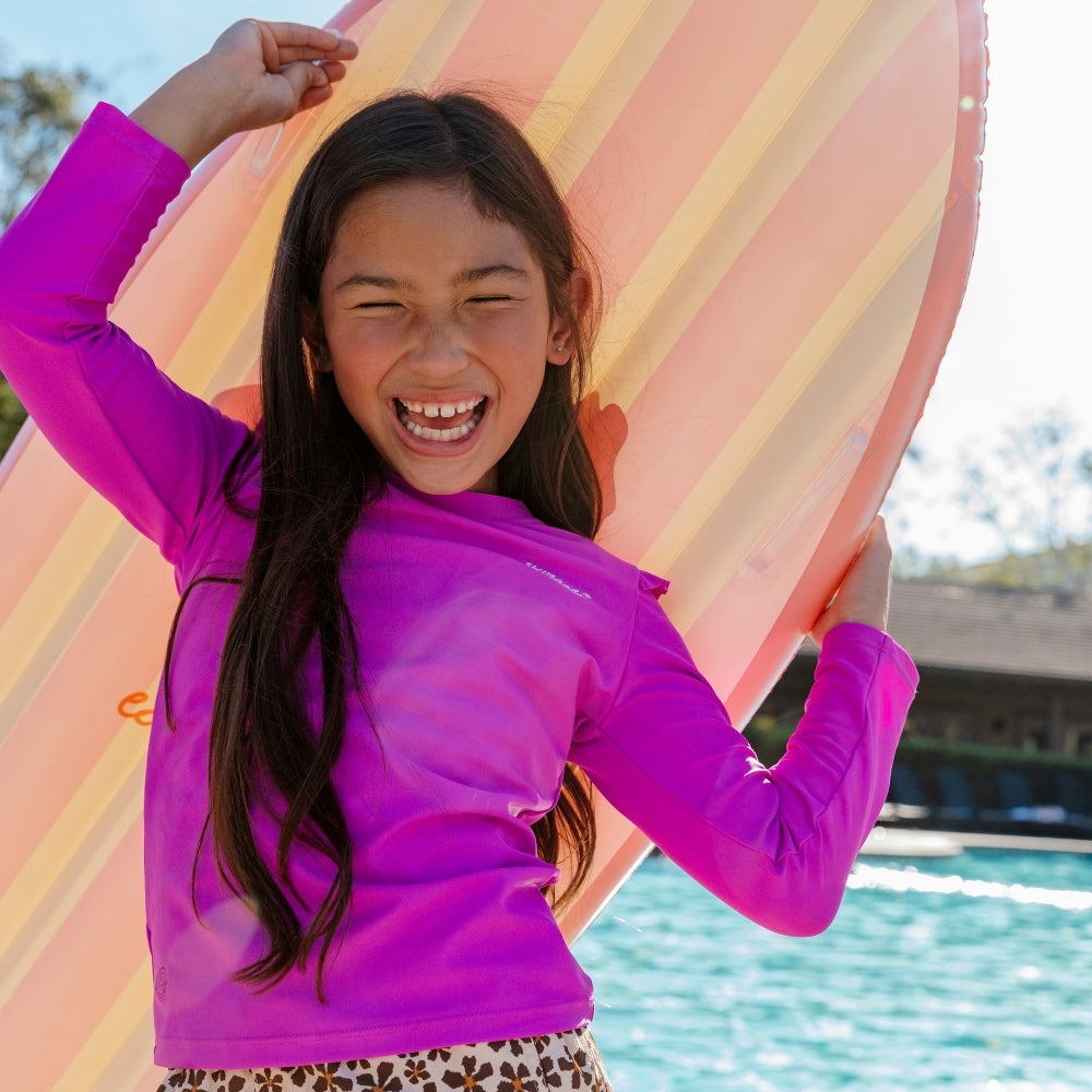 UV Swim Shirt Long Sleeves - Purple - Wild Fucsia
